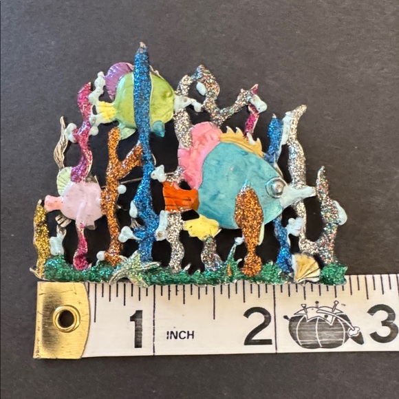 Vintage Under the Sea Fish and Coral JJ Brooch - Picture 4 of 13